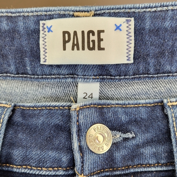 PAIGE Anessa Raw Hem Denim Jeans size 24 - Picture 4 of 7